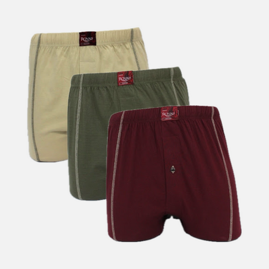 Royal Tex - Premium Egyptian Cotton - color boxer pack 3 items