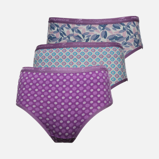 Royal Pink - Woman Brief underwear - Printed - Pack 3 items