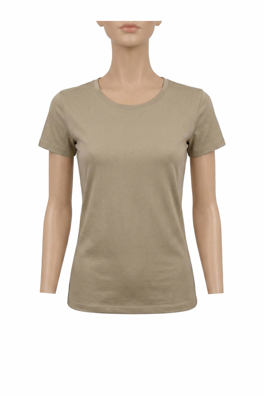 Women's Basic T-Shirt - Latte Beige | Royal Egyptian Cotton
