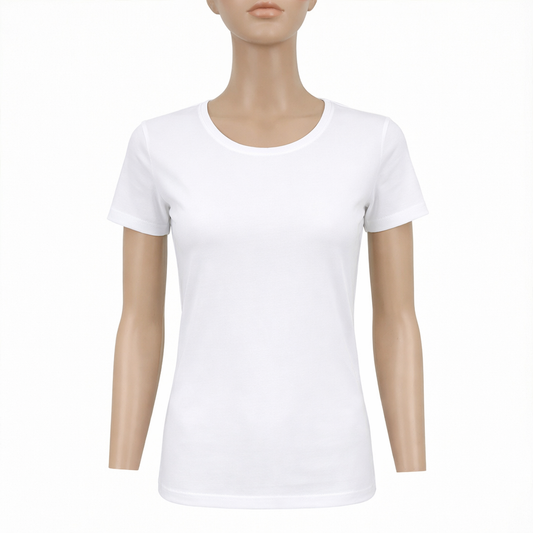 Women's Basic T-Shirt - Pure White | Royal Egyptian Cotton