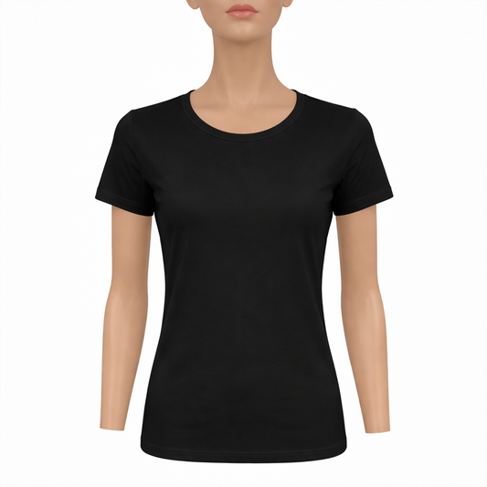 Women's Basic T-Shirt - Classic Black | Royal Egyptian Cotton
