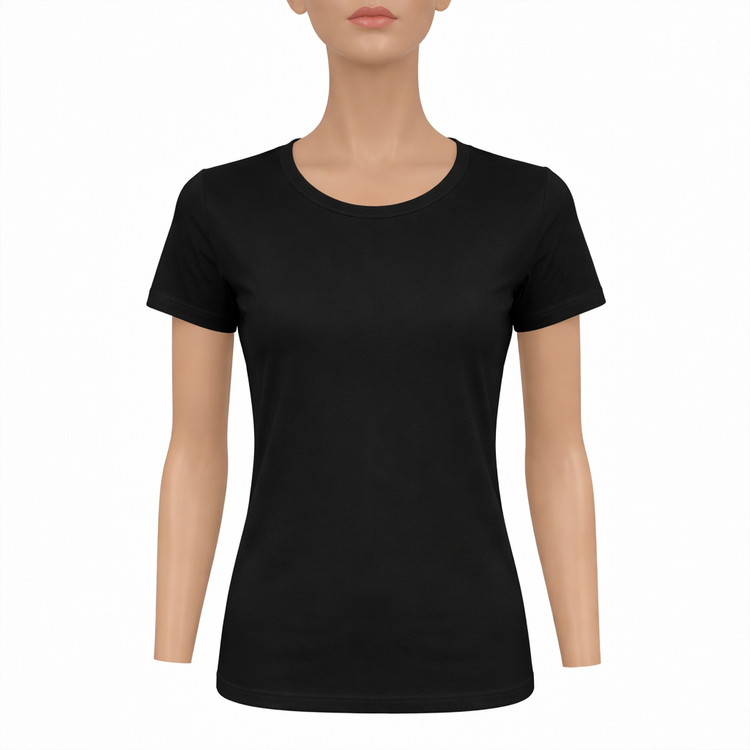 Women's Basic T-Shirt - Classic Black | Royal Egyptian Cotton