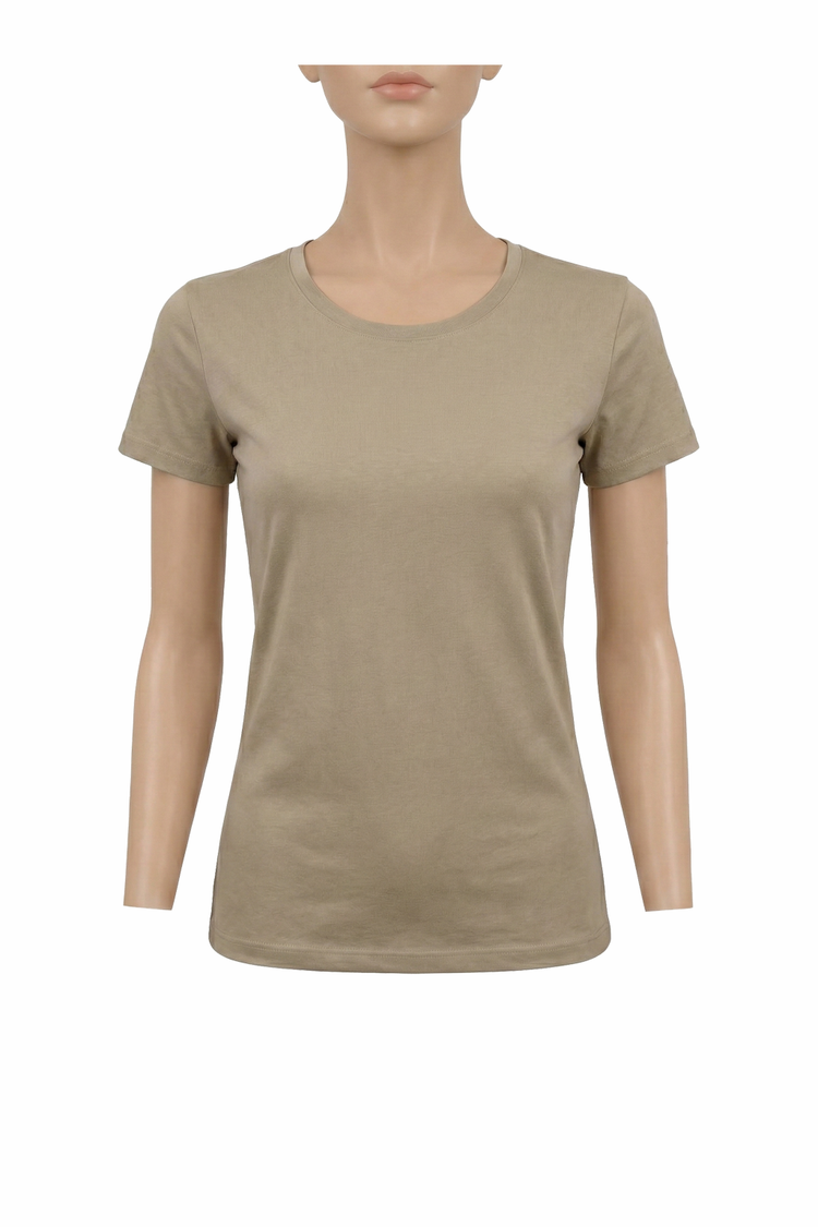Women's Basic T-Shirt - Latte Beige | Royal Egyptian Cotton